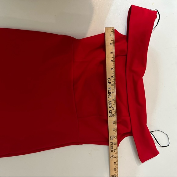 New Karlie Red Shoulder Dress Women Size Large - Picture 4 of 11